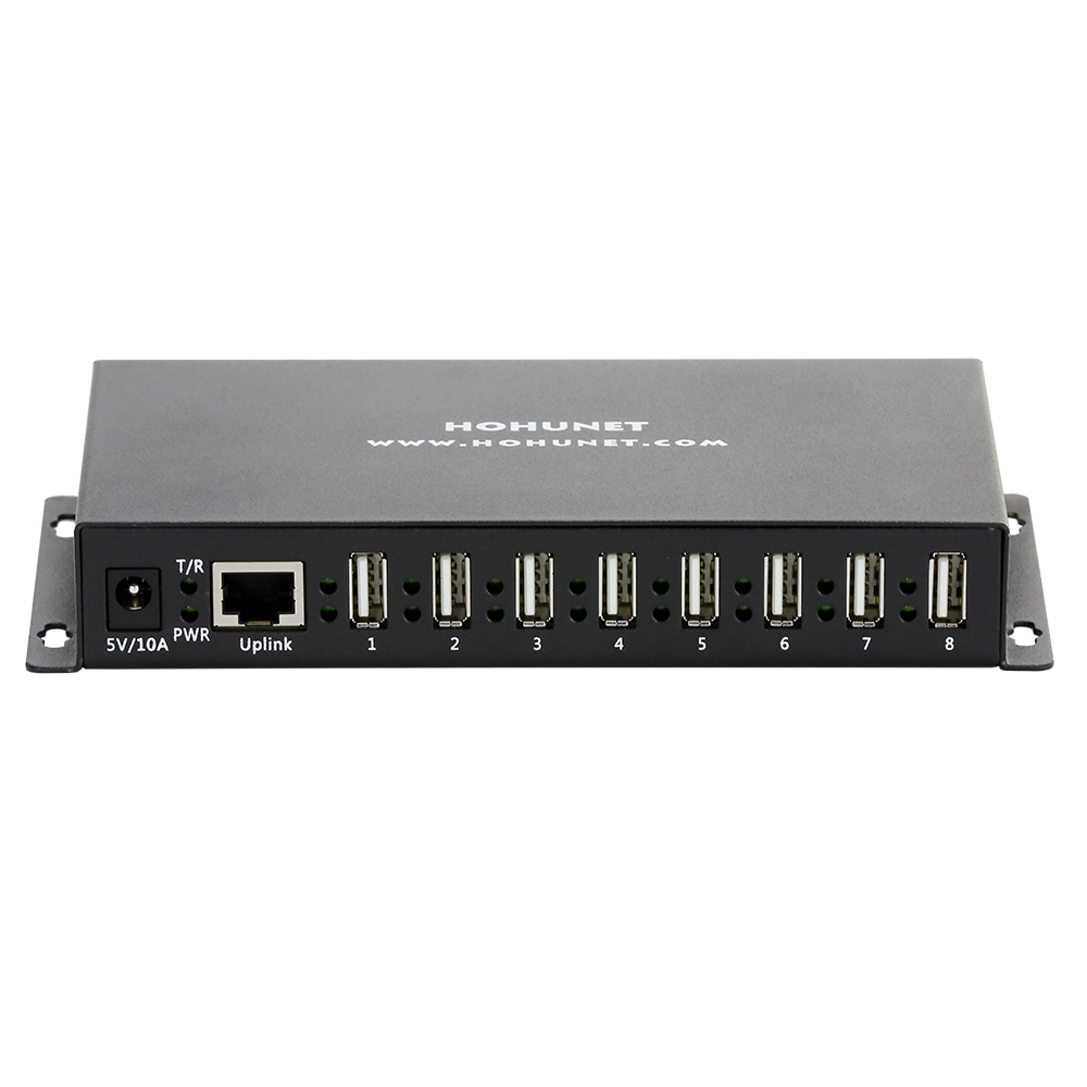 AK08 iPhone充电互换机（ 8*USB downlink and 1* 1000M Base-T uplink）